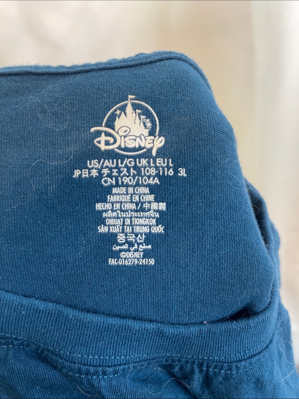 Disney Walt Disney World Teal Long Sleeve Tee - Multicolor Patches - Picture 3 of 3